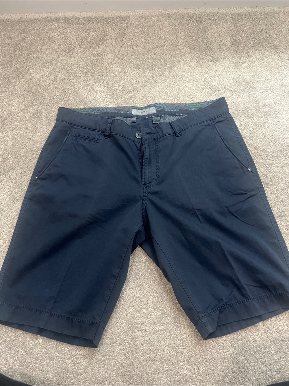 Brad Men's Flat-Front Navy Shorts